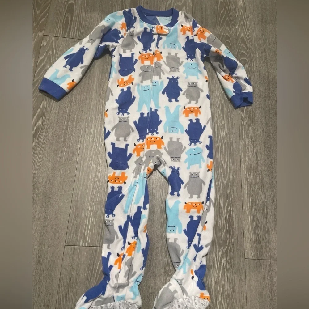 Kids Monster Print 4T One Piece Pajama